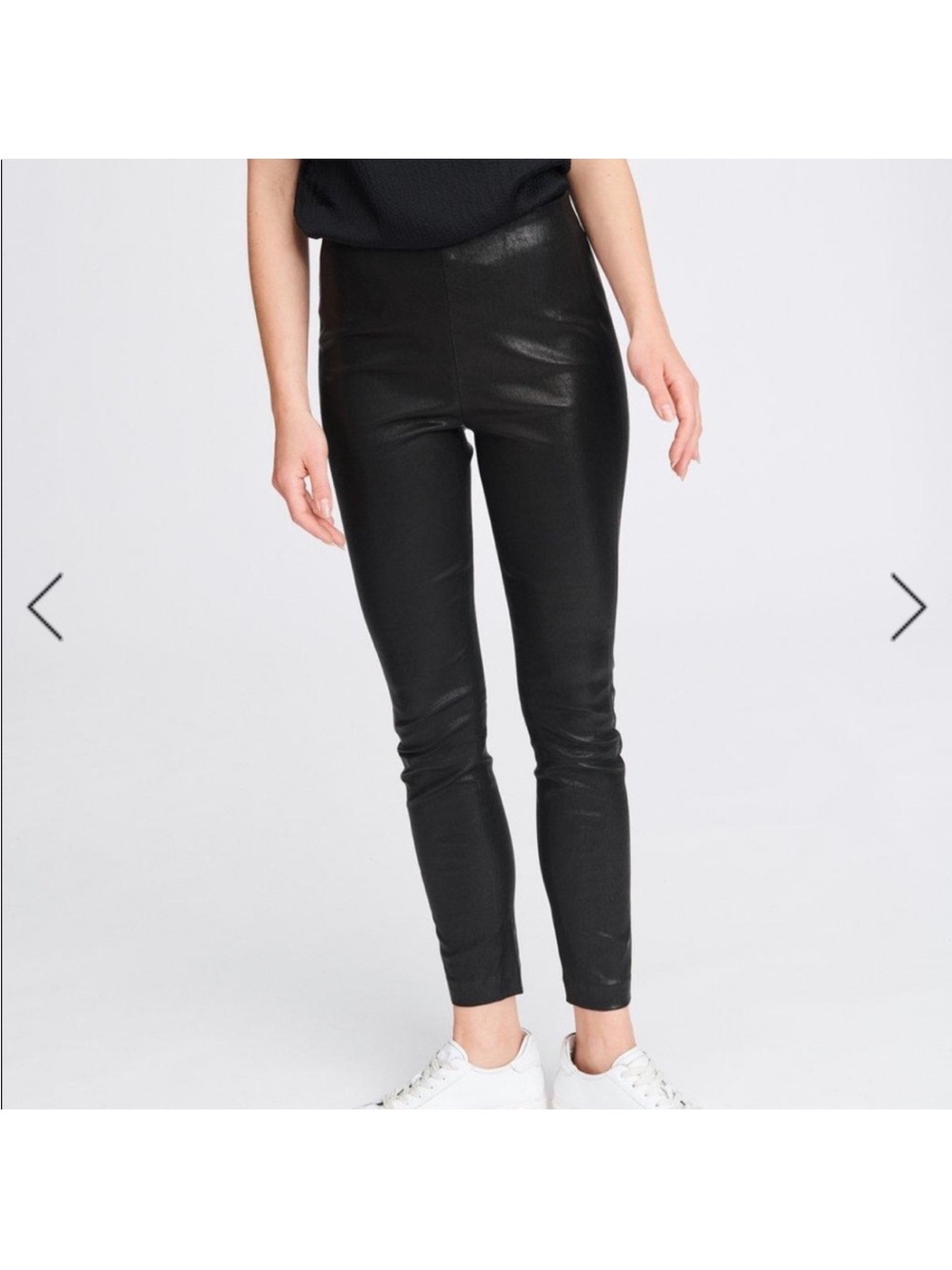 rag & bone Black Lamb Leather Skinny Pants